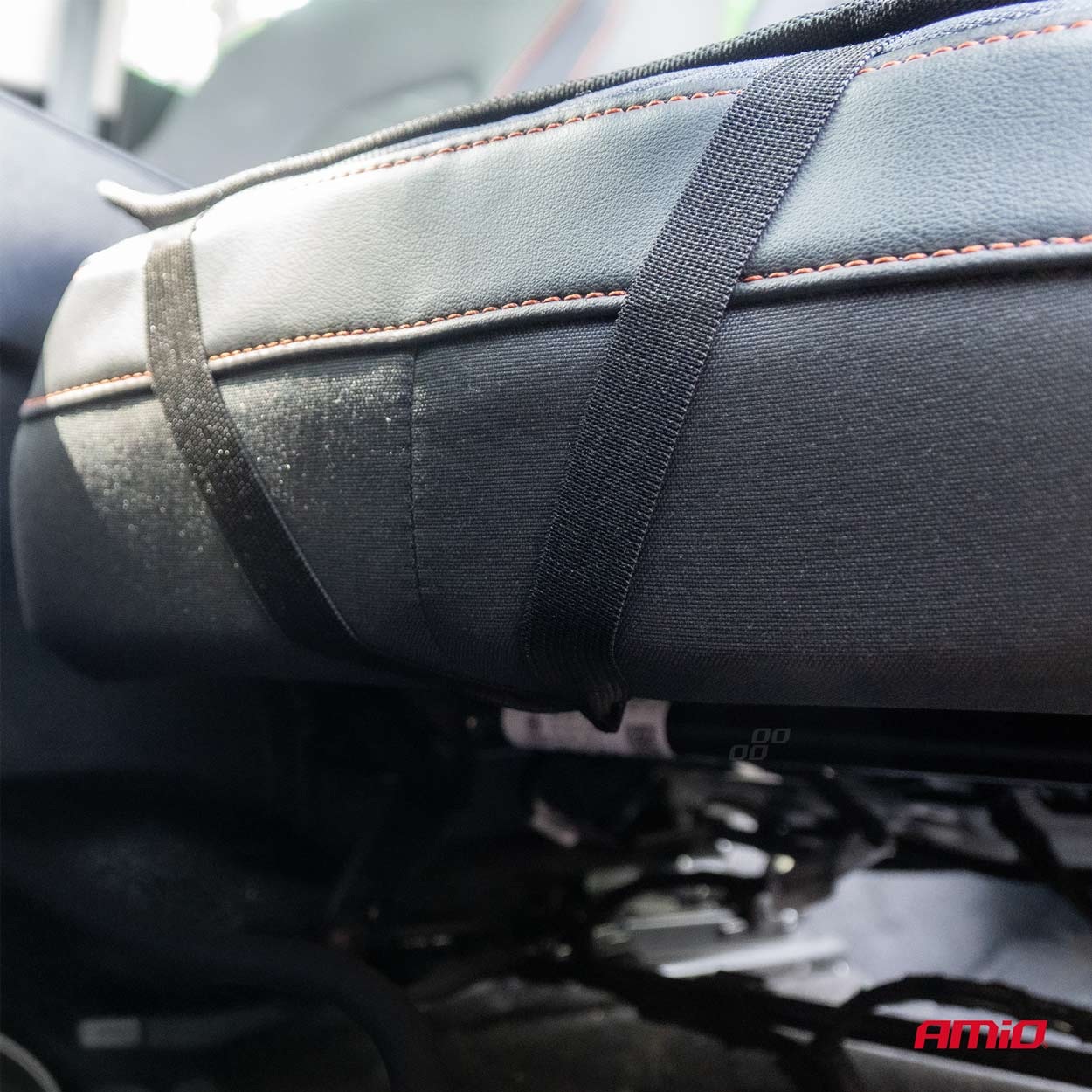 Amio - Κάλυμμα Καθίσματος Αντιιδρωτικό με Χάντρες & Στήριξη Μέσης 45×120cm Μαύρο – Universal CSM-16 - 1 Τεμ. (04429/AM)