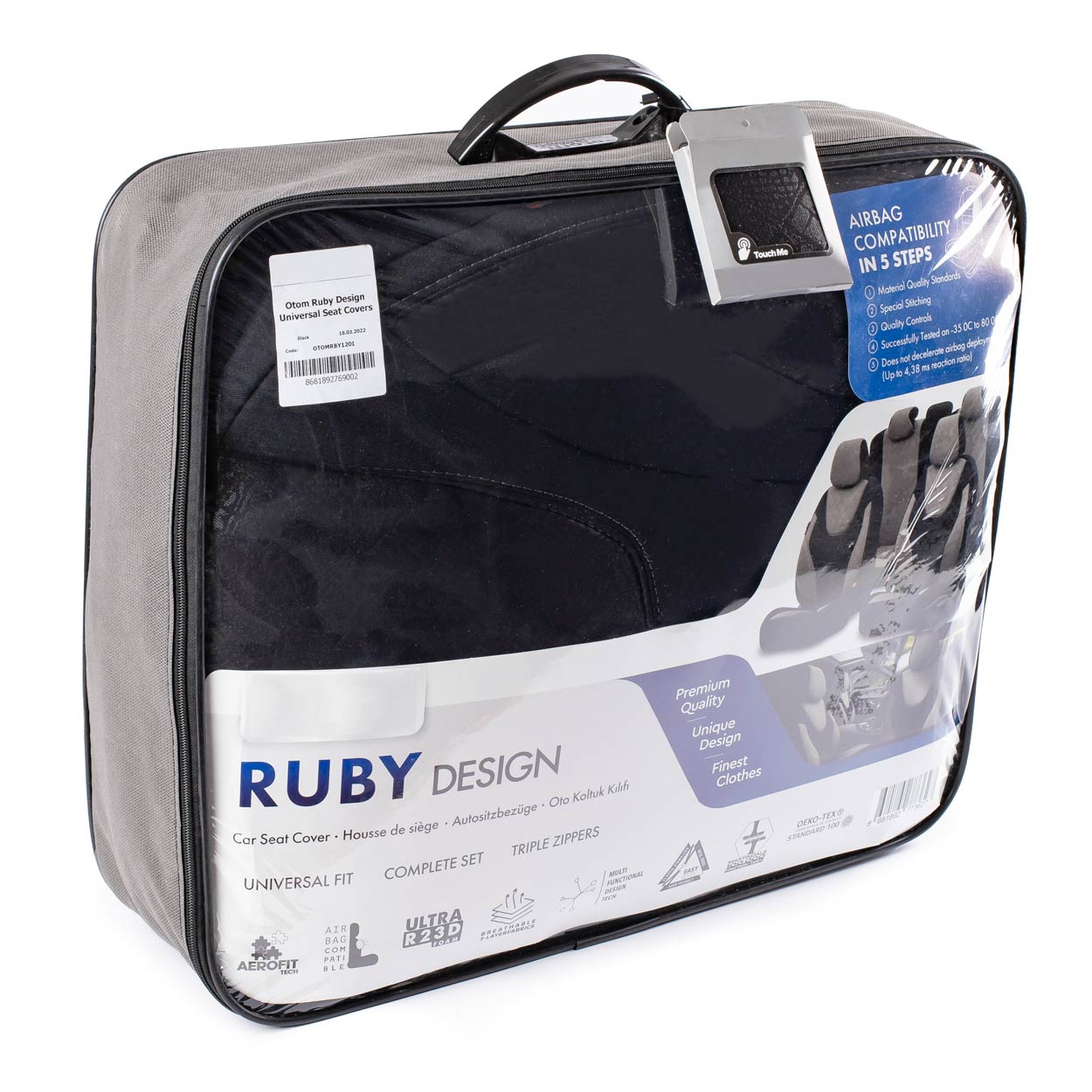 Amio - ΚΑΛΥΜΜΑΤΑ ΚΑΘΙΣΜΑΤΩΝ OTOM COMFORTLINE 209 ΜΑΥΡΟ ΥΦΑΣΜΑΤΙΝΟ SET - 1 σετ. (OT00758/AM)