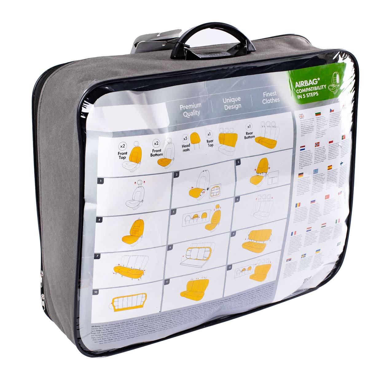 Amio - ΚΑΛΥΜΜΑΤΑ ΚΑΘΙΣΜΑΤΩΝ OTOM COMFORTLINE 209 ΜΑΥΡΟ ΥΦΑΣΜΑΤΙΝΟ SET - 1 σετ. (OT00758/AM)