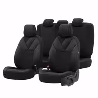 Amio - ΚΑΛΥΜΜΑΤΑ ΚΑΘΙΣΜΑΤΩΝ OTOM RUBY 1202 GREY/BLACK ΜΑΥΡΟ/ΓΚΡΙ ΣΚΟΥΡΟ ΛΙΝΟ & ΔΕΡΜΑΤΙΝΗ SET - 1 σετ. (OT77345/AM)