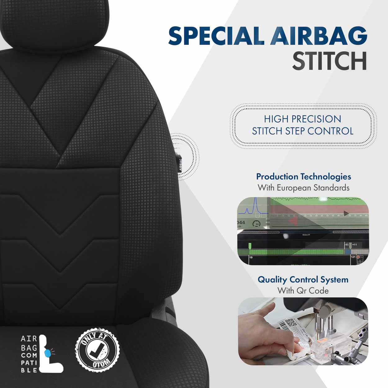 Amio - ΚΑΛΥΜΜΑΤΑ ΚΑΘΙΣΜΑΤΩΝ OTOM RUBY 1202 GREY/BLACK ΜΑΥΡΟ/ΓΚΡΙ ΣΚΟΥΡΟ ΛΙΝΟ & ΔΕΡΜΑΤΙΝΗ SET - 1 σετ. (OT77345/AM)