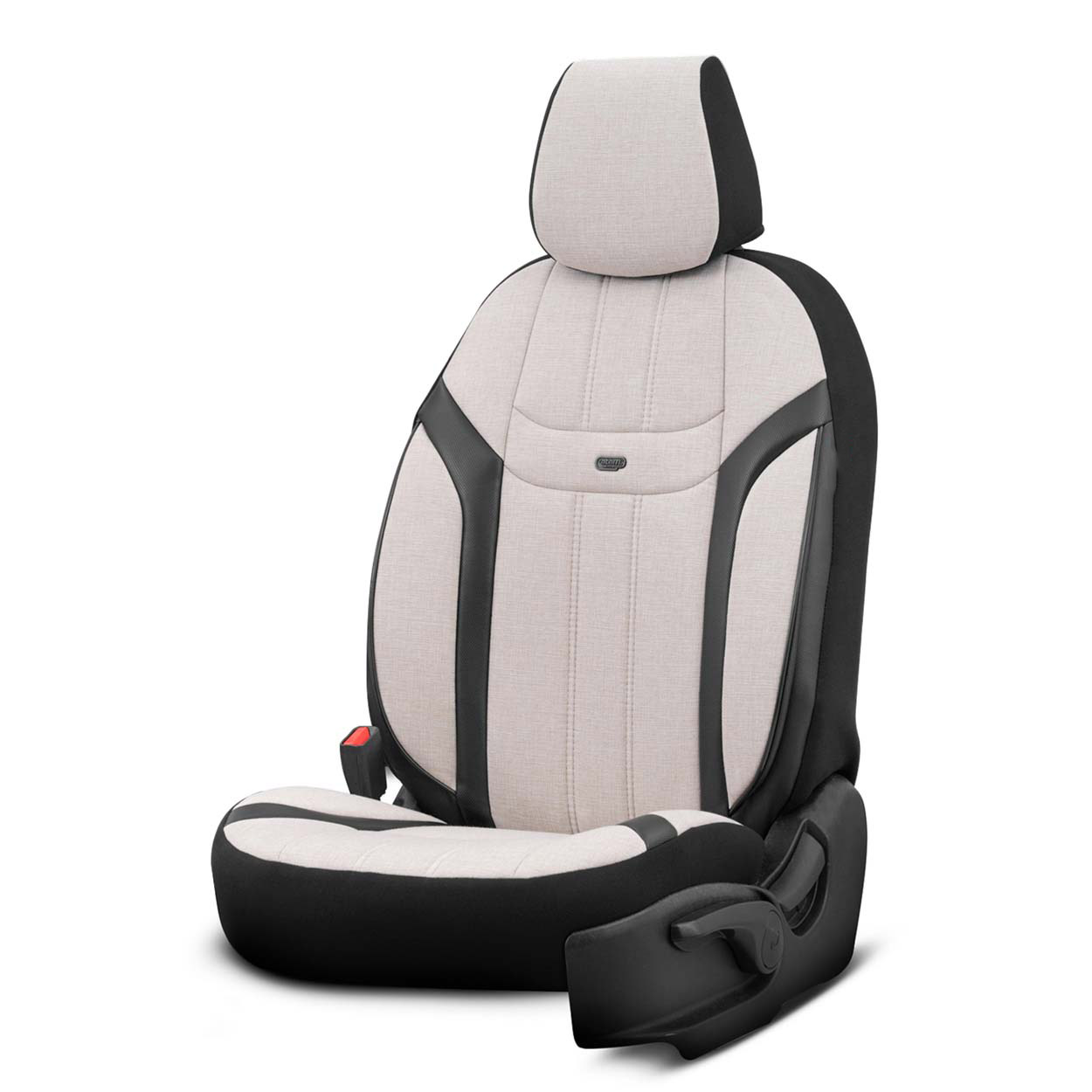 Amio - ΚΑΛΥΜΜΑΤΑ ΚΑΘΙΣΜΑΤΩΝ OTOM SWAN 503 BEIGE ΜΑΥΡΟ/ΜΠΕΖ ΛΙΝΟ & ΔΕΡΜΑΤΙΝΗ SET - 1 σετ. (OT86753/AM)