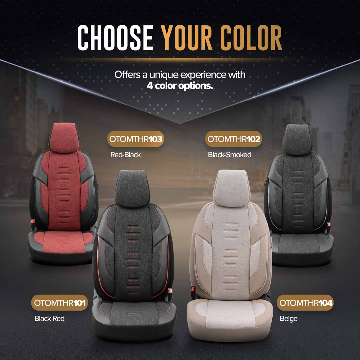 Amio - ΚΑΛΥΜΜΑΤΑ ΚΑΘΙΣΜΑΤΩΝ OTOM THRONE 102 SMOKED ΜΑΥΡΟ/ΓΚΡΙ ΛΙΝΟ & ΔΕΡΜΑΤΙΝΗ SET - 1 σετ. (OT86755/AM)