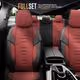 Amio - ΚΑΛΥΜΜΑΤΑ ΚΑΘΙΣΜΑΤΩΝ OTOM THRONE 103 RED ΜΑΥΡΟ/ΓΚΡΙ/ΚΟΚΚΙΝΟ ΛΙΝΟ & ΔΕΡΜΑΤΙΝΗ SET - 1 σετ. (OT86756/AM)