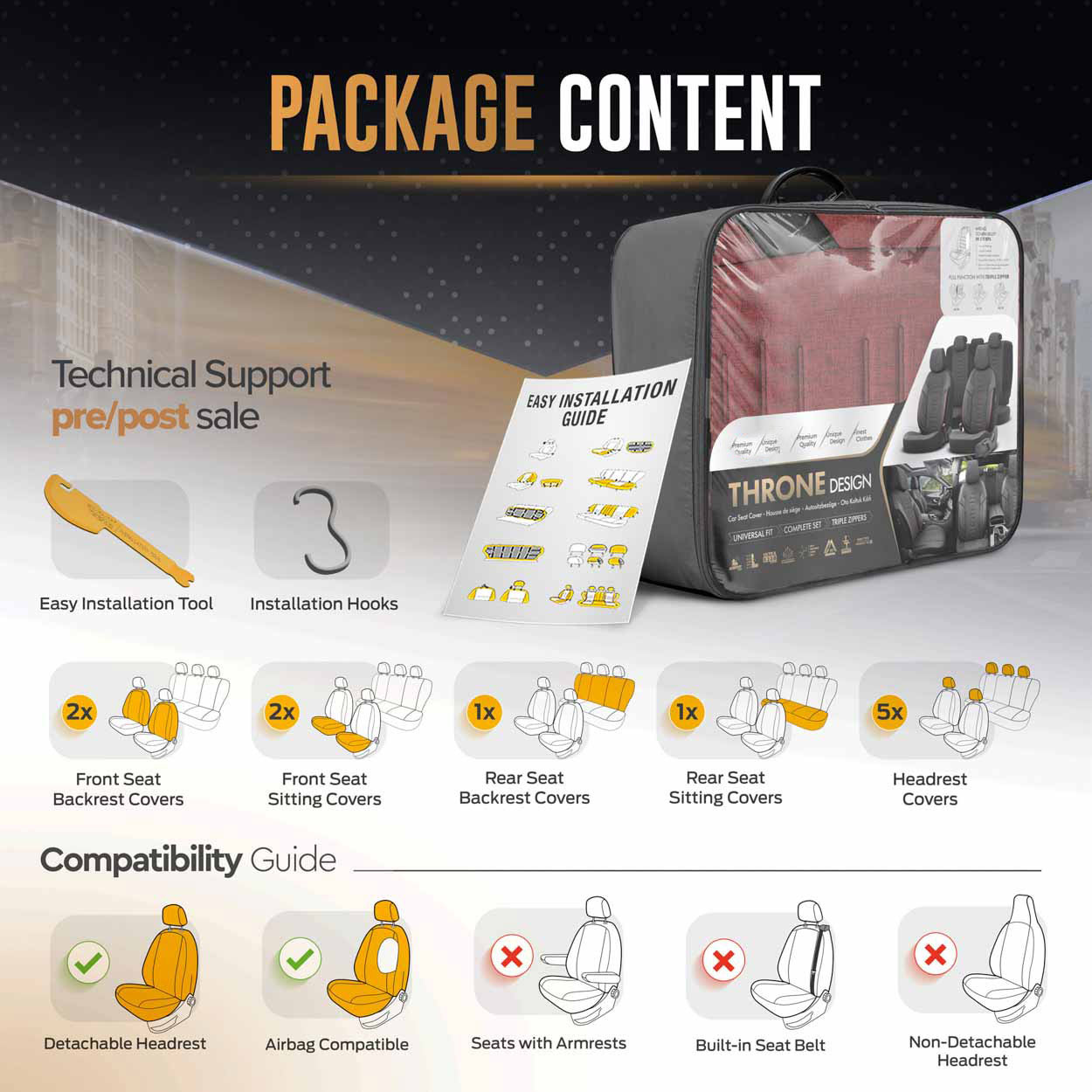 Amio - ΚΑΛΥΜΜΑΤΑ ΚΑΘΙΣΜΑΤΩΝ OTOM THRONE 103 RED ΜΑΥΡΟ/ΓΚΡΙ/ΚΟΚΚΙΝΟ ΛΙΝΟ & ΔΕΡΜΑΤΙΝΗ SET - 1 σετ. (OT86756/AM)