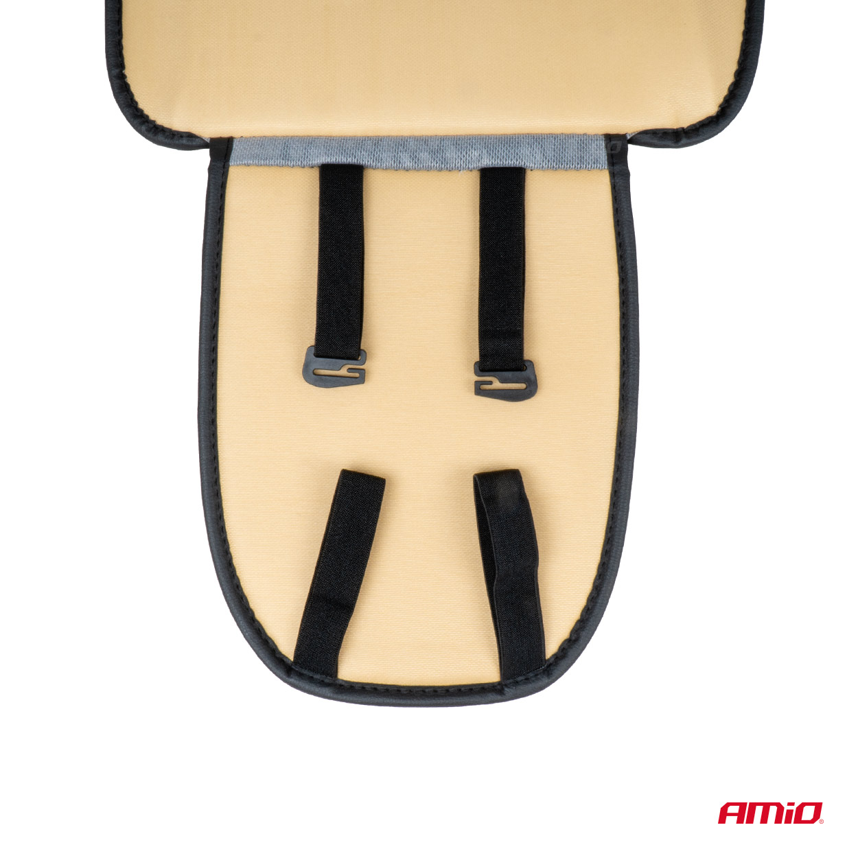 Amio - ΠΛΑΤΟΚΑΘΙΣΜΑ ΜΕ ΧΑΝΤΡΕΣ ΚΑΙ ΜΑΞΙΛΑΡΑΚΙ ΜΕΣΗΣ ΑΠΟ ΠΟΛΥΕΣΤΕΡΙΚΟ ΑΦΡΩΔΕΣ ΥΛΙΚΟ 147x68cm ΜΑΥΡΟ - 1 Τεμ. (03649/AM)