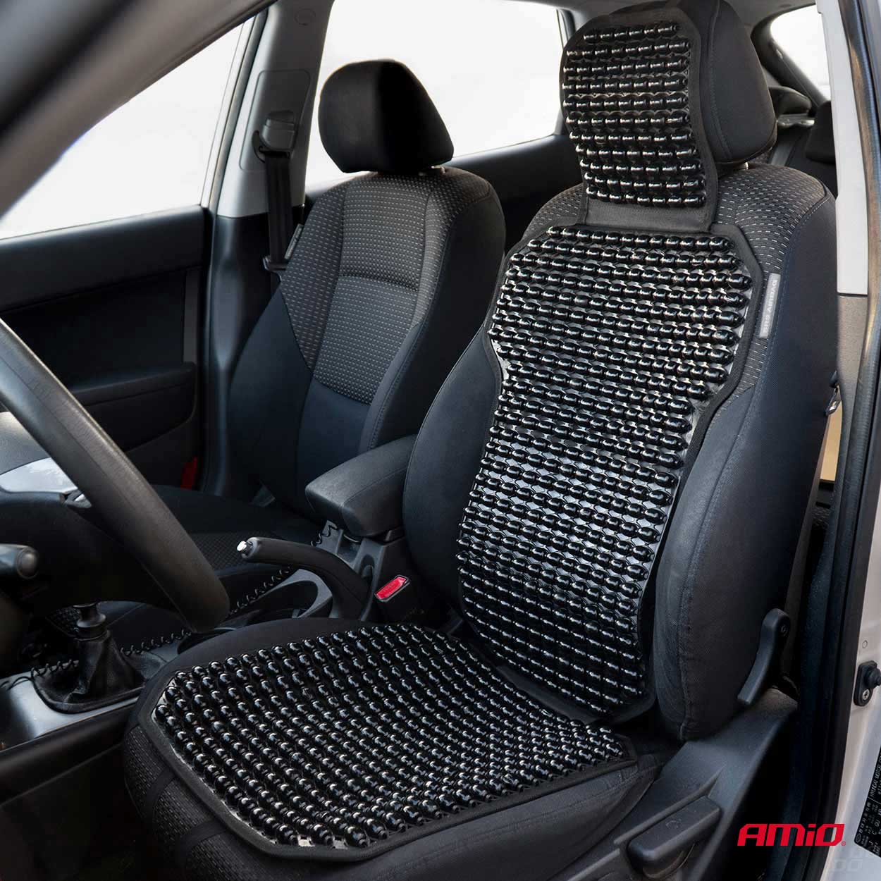 Amio - ΠΛΑΤΟΚΑΘΙΣΜΑ ΜΕ ΧΑΝΤΡΕΣ ΚΑΙ ΜΑΞΙΛΑΡΑΚΙ ΜΕΣΗΣ ΜΕ ΚΑΛΥΨΗ ΣΕ ΠΡΟΣΚΕΦΑΛΟ 126x44cm ΜΑΥΡΟ - 1 Τεμ. (03650/AM)