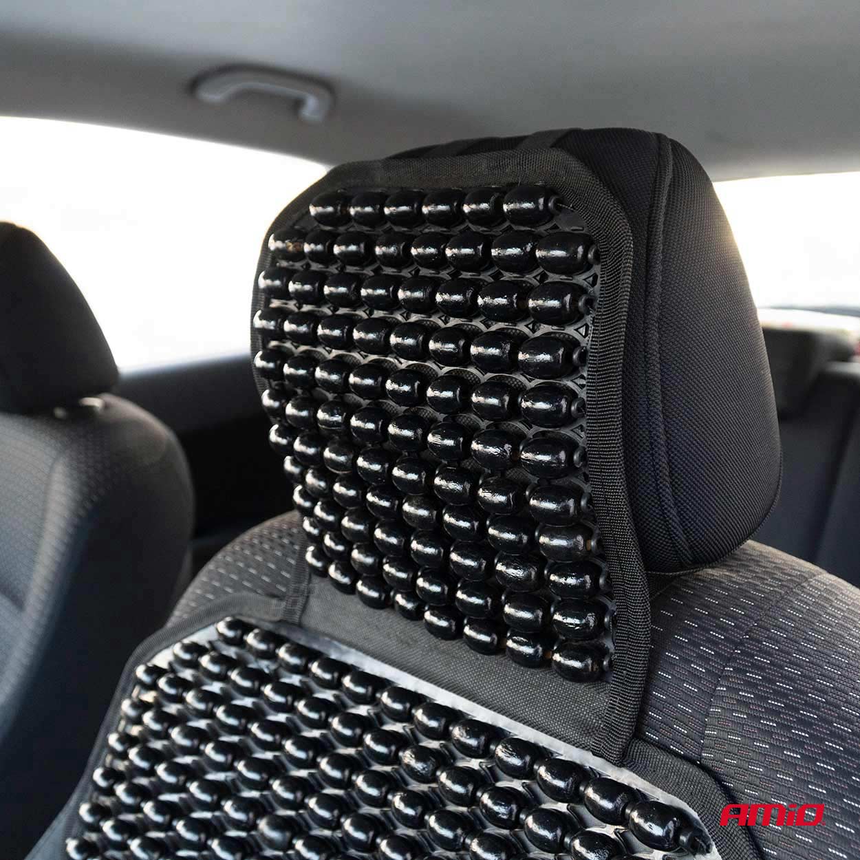 Amio - ΠΛΑΤΟΚΑΘΙΣΜΑ ΜΕ ΧΑΝΤΡΕΣ ΚΑΙ ΜΑΞΙΛΑΡΑΚΙ ΜΕΣΗΣ ΜΕ ΚΑΛΥΨΗ ΣΕ ΠΡΟΣΚΕΦΑΛΟ 126x44cm ΜΑΥΡΟ - 1 Τεμ. (03650/AM)