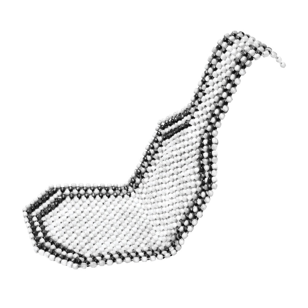 Amio - Πλατοκάθισμα με Ξύλινες Μπίλιες διάσταση 128 x 38cm υλικό Ξύλο χρώμα Λευκό/Μαύρο για Επιβατικά Αυτοκίνητα - 1 τεμ. (01124/AM)