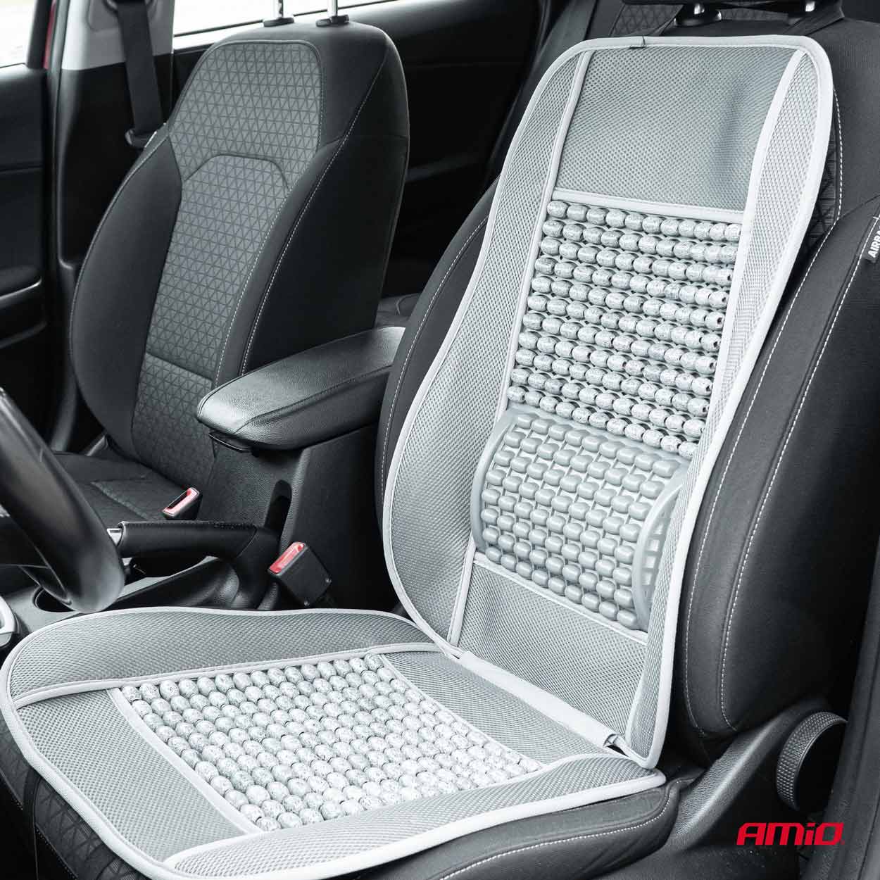 Amio - ΠΛΑΤΟΚΑΘΙΣΜΑ ΜΕ ΞΥΛΙΝΕΣ ΜΠΙΛΙΕΣ & ΥΠΟΣΤΗΡΙΞΗ ΣΤΗΝ ΜΕΣΗ ΣΕ ΓΚΡΙ ΧΡΩΜΑ - 1 ΤΕΜ. (03643/AM)