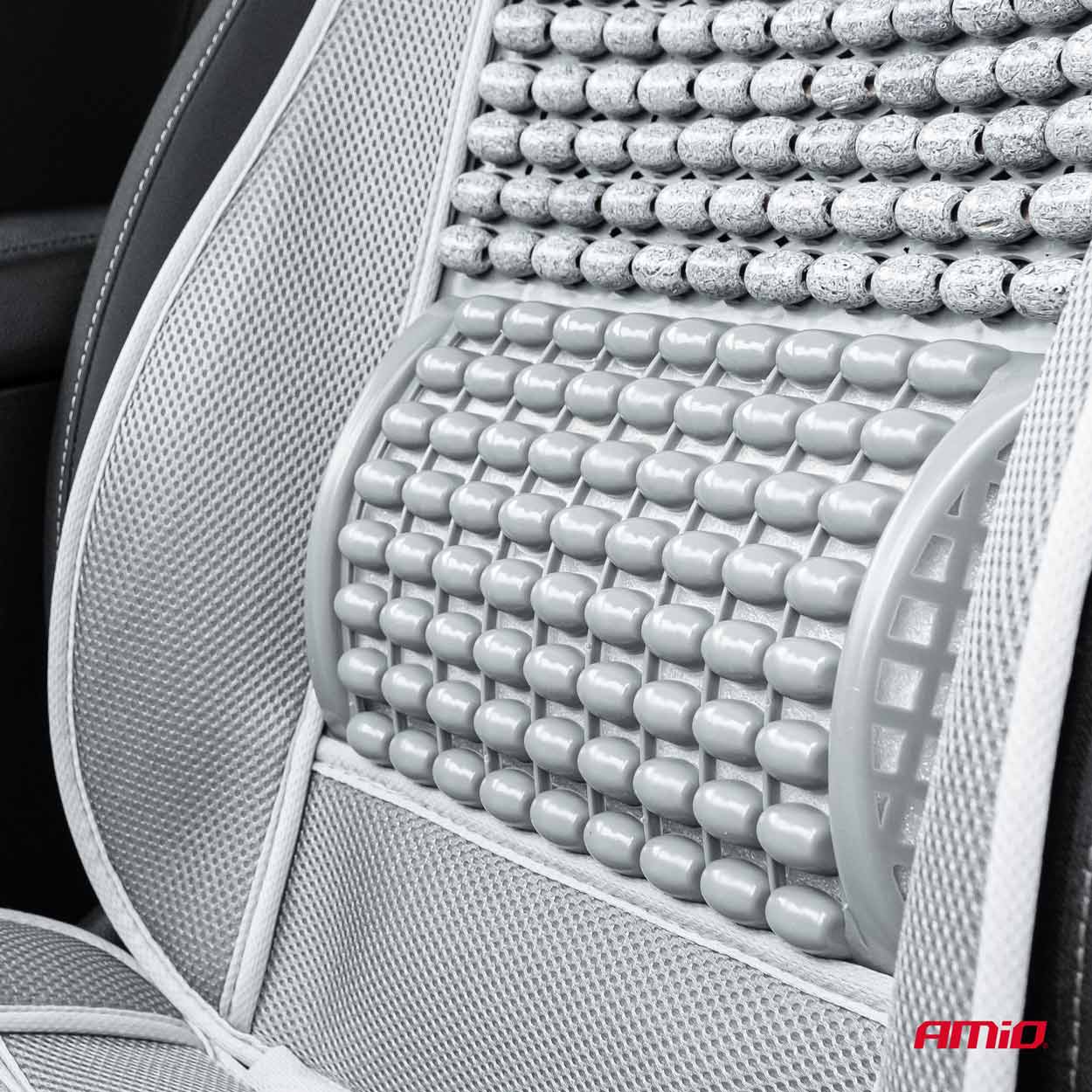 Amio - ΠΛΑΤΟΚΑΘΙΣΜΑ ΜΕ ΞΥΛΙΝΕΣ ΜΠΙΛΙΕΣ & ΥΠΟΣΤΗΡΙΞΗ ΣΤΗΝ ΜΕΣΗ ΣΕ ΓΚΡΙ ΧΡΩΜΑ - 1 ΤΕΜ. (03643/AM)