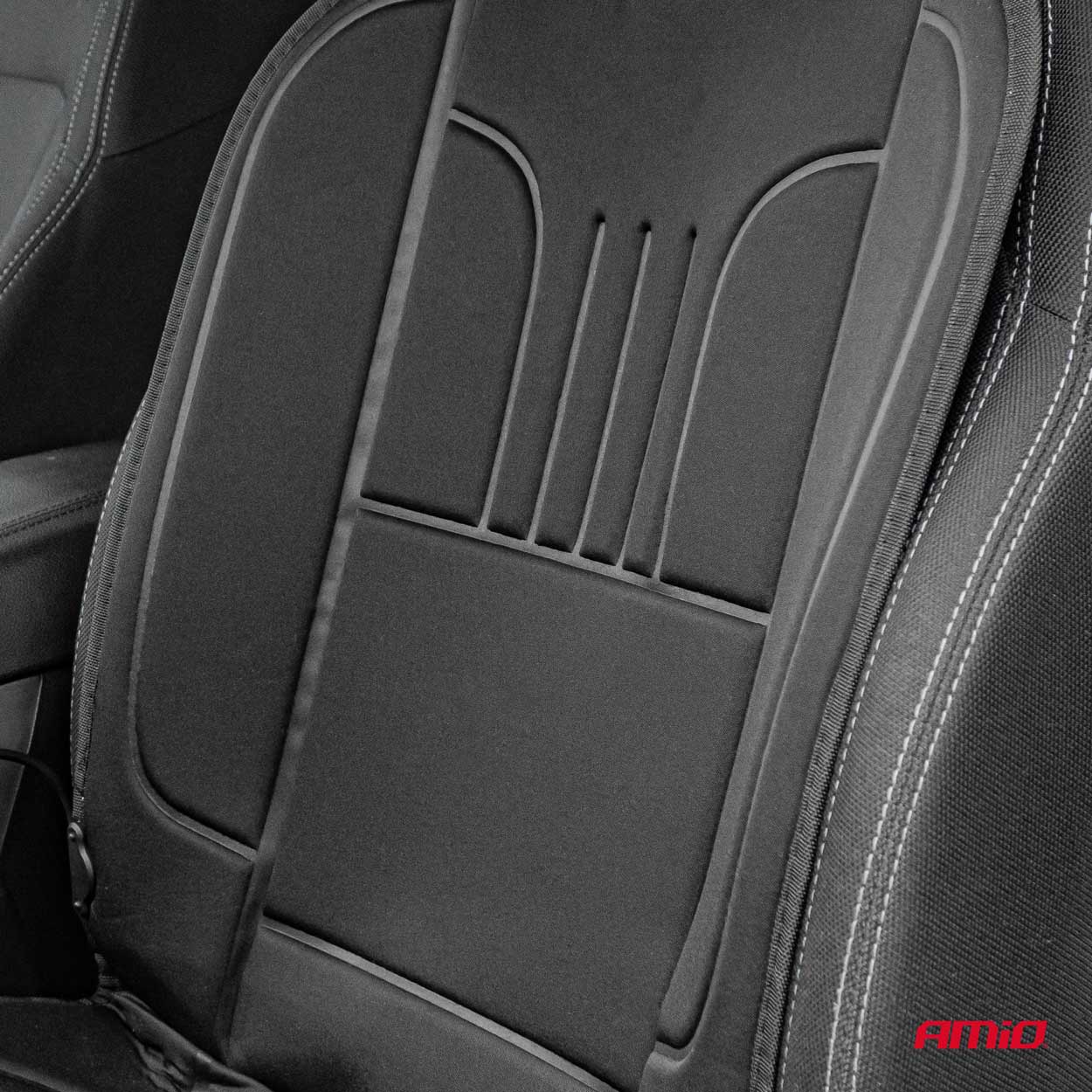 Amio - ΠΛΑΤΟΚΑΘΙΣΜΑ ΘΕΡΜΑΙΝΟΜΕΝΟ 12V 98x48cm ΑΦΡΩΔΕΣ ΥΛΙΚΟ ΚΑΙ ΥΦΑΣΜΑ ΜΑΥΡΟ - 1 τεμ. (03623/AM)