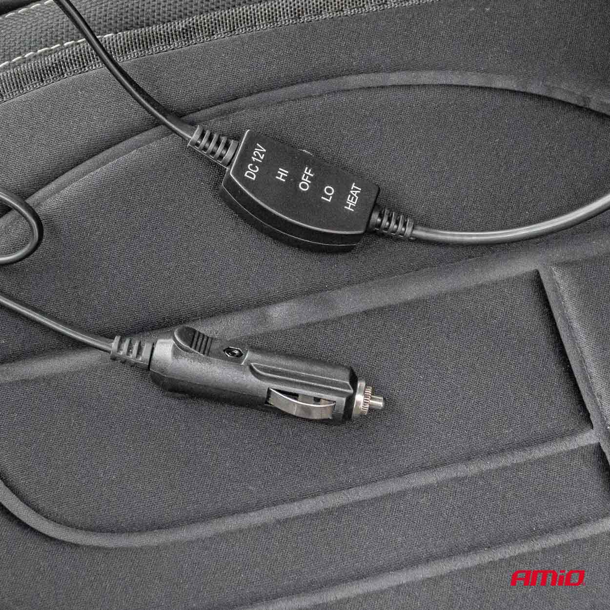 Amio - ΠΛΑΤΟΚΑΘΙΣΜΑ ΘΕΡΜΑΙΝΟΜΕΝΟ 12V 98x48cm ΑΦΡΩΔΕΣ ΥΛΙΚΟ ΚΑΙ ΥΦΑΣΜΑ ΜΑΥΡΟ - 1 τεμ. (03623/AM)