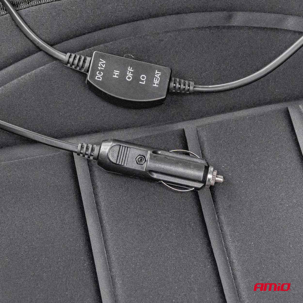 Amio - ΠΛΑΤΟΚΑΘΙΣΜΑ ΘΕΡΜΑΙΝΟΜΕΝΟ 12V 98x50cm ΑΦΡΩΔΕΣ ΥΛΙΚΟ ΚΑΙ ΥΦΑΣΜΑ ΜΑΥΡΟ - 1 ΤΕΜ. (03624/AM)