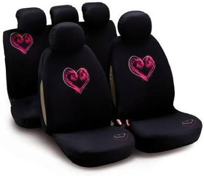 Bottari - ΚΑΛΥΜΜΑΤΑ ΚΑΘΙΣΜΑΤΩΝ ΜΑΥΡΑ ΡΟΖ ΚΑΡΔΙΕΣ BOTTARI - 1 σετ. (ΒΟΤ29002)