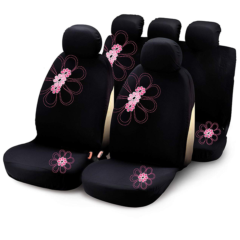 Bottari - ΚΑΛΥΜΜΑΤΑ ΚΑΘΙΣΜΑΤΩΝ ΣΕΤ 4ΤΕΜ ΜΑΥΡΑ ΜΕ ΡΟΖ ΛΟΥΛΟΥΔΙΑ – 1 set (ΒΟΤ29016)