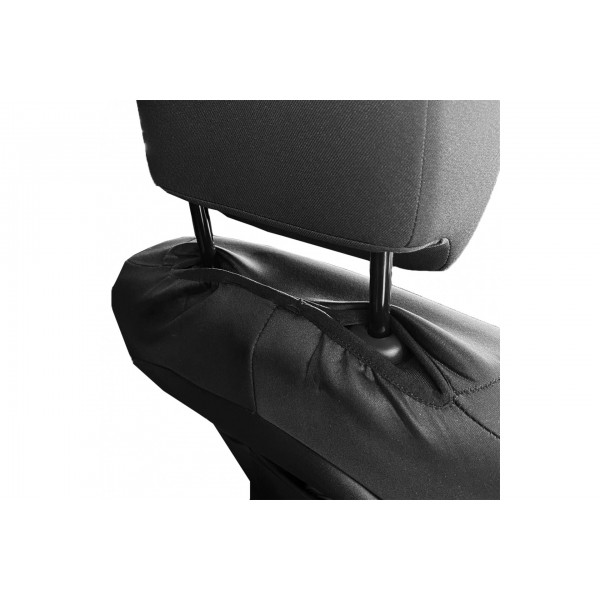 ΗΜΙΚΑΛΥΜΜΑΤΑ ΜΠΡΟΣΤΑ ΚΑΘΙΣΜΑΤΩΝ ΜΑΥΡΟ/ΜΠΕΖ ΜΟΤΙΒΟ (VELCRO ΣΤΑ ΠΡΟΣΚΕΦΑΛΑ) - 2 ΤΕΜ.