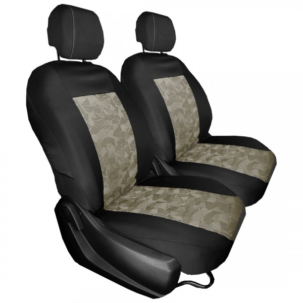 ΗΜΙΚΑΛΥΜΜΑΤΑ ΜΠΡΟΣΤΑ ΥΠΕΡΥΨΩΜΕΝΩΝ ΚΑΘΙΣΜΑΤΩΝ ΜΑΥΡΟ/ΜΠΕΖ ΜΟΤΙΒΟ (VELCRO ΣΤΑ ΠΡΟΣΚΕΦΑΛΑ) - 2 ΤΕΜ.