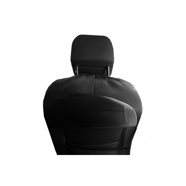 ΗΜΙΚΑΛΥΜΜΑΤΑ ΜΠΡΟΣΤΑ ΥΠΕΡΥΨΩΜΕΝΩΝ ΚΑΘΙΣΜΑΤΩΝ ΜΑΥΡΟ/ΜΠΕΖ ΜΟΤΙΒΟ (VELCRO ΣΤΑ ΠΡΟΣΚΕΦΑΛΑ) - 2 ΤΕΜ.