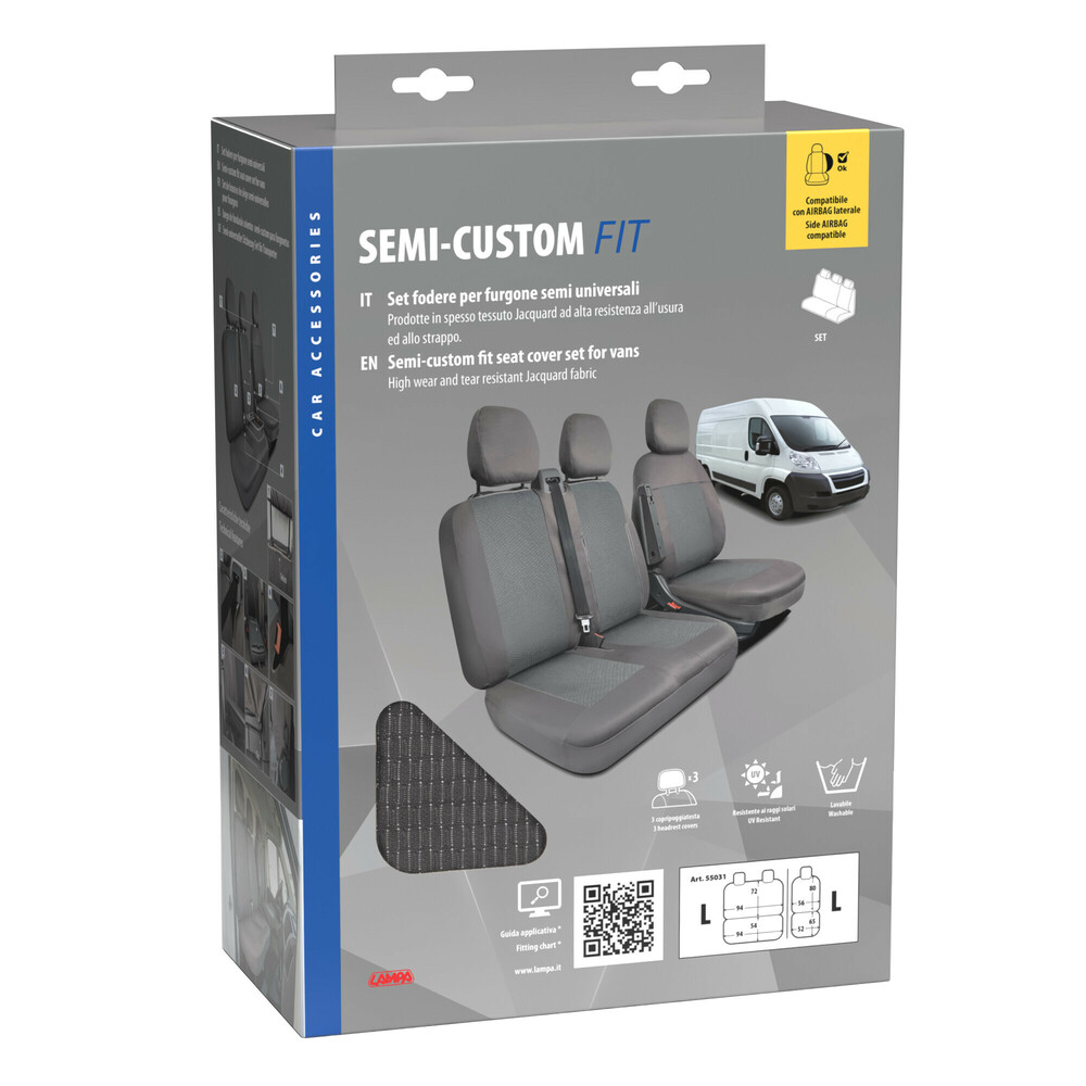 ΚΑΛΥΜΜΑΤΑ ΚΑΘΙΣΜΑΤΩΝ ΚΑΙ ΠΡΟΣΚΕΦΑΛΑ ΓΙΑ 3 ΣΕΙΡΕΣ ΘΕΣΕΩΝ ΣΕ ΓΚΡΙ ΣΚΟΥΡΟ ΧΡΩΜΑ SEDILI SET LARGE LAMPA - 1 ΤΕΜ.