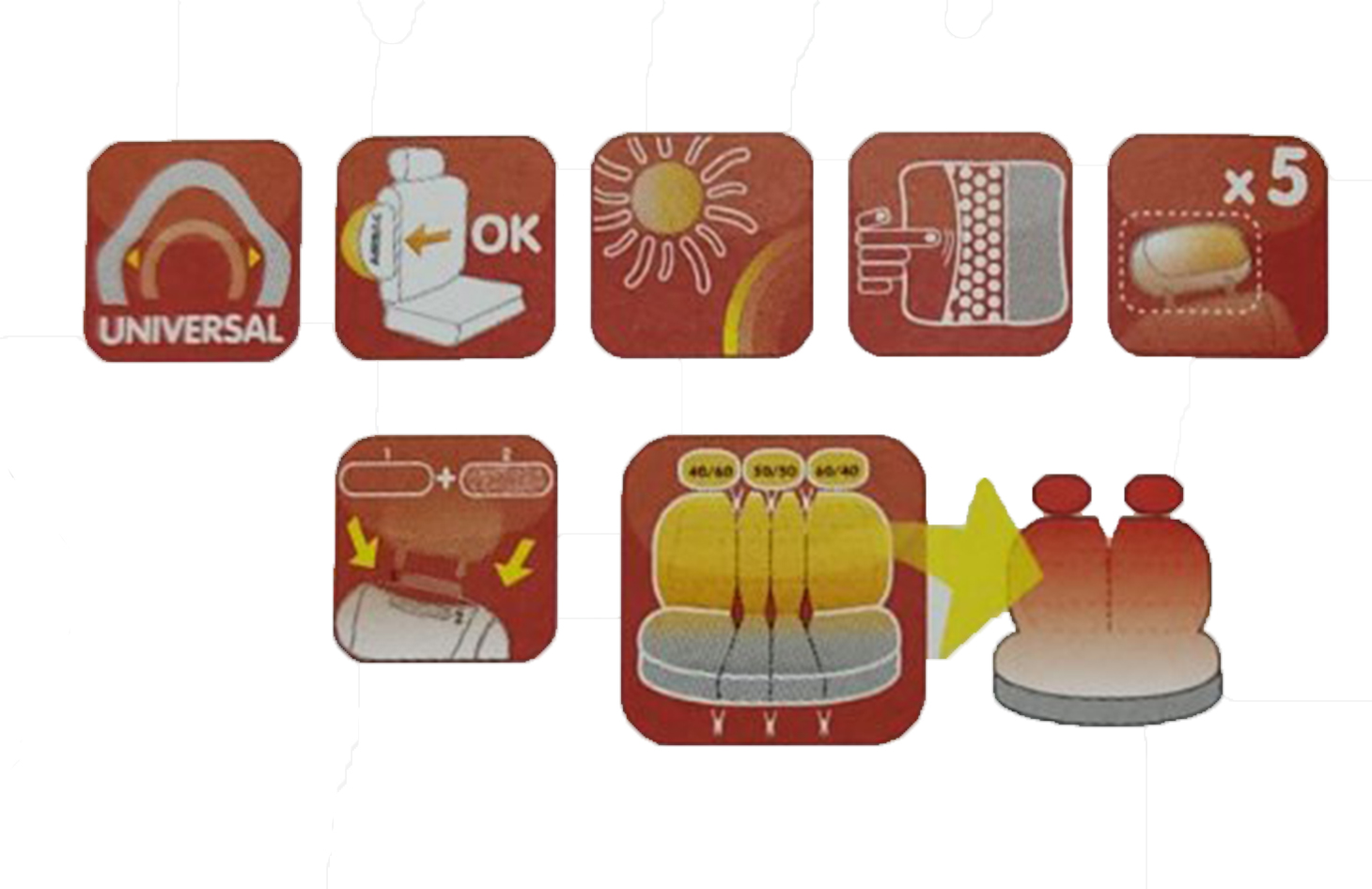 ΚΑΛΥΜΜΑΤΑ ΚΑΘΙΣΜΑΤΩΝ"DRIVE-JEANS" ΣΕΤ - ΜΑΥΡΟ