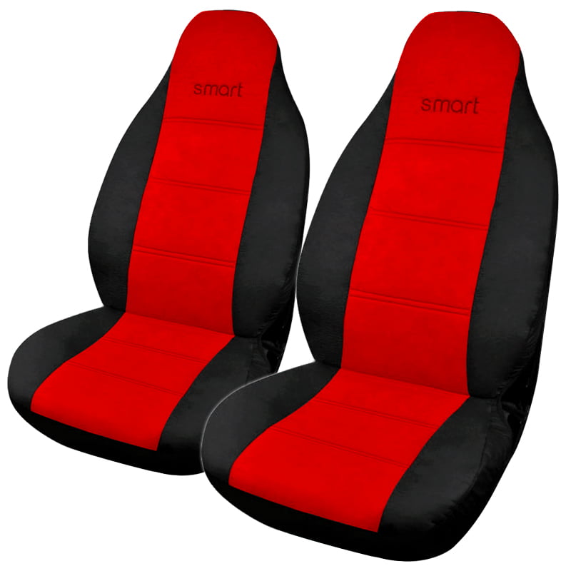 Καλύμματα Μπροστινά ΣΕΤ Smart με Ενσωματωμένο Κεφαλάρι (PU) 2 τμχ - ΜΑΥΡΟ/ΚΟΚΚΙΝΟ
