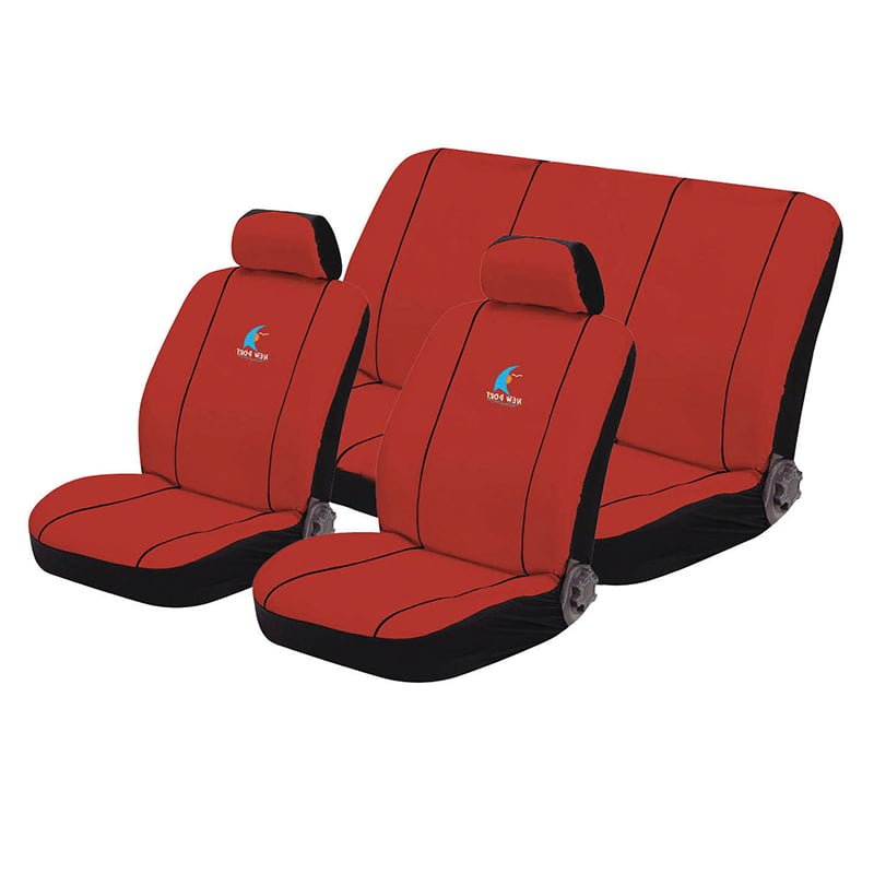 Καλύμματα ΣΕΤ Universal με Αποσπώμενο Κεφαλάρι (Ύφασμα) CANVAS 6 τμχ - ΚΟΚΚΙΝΟ