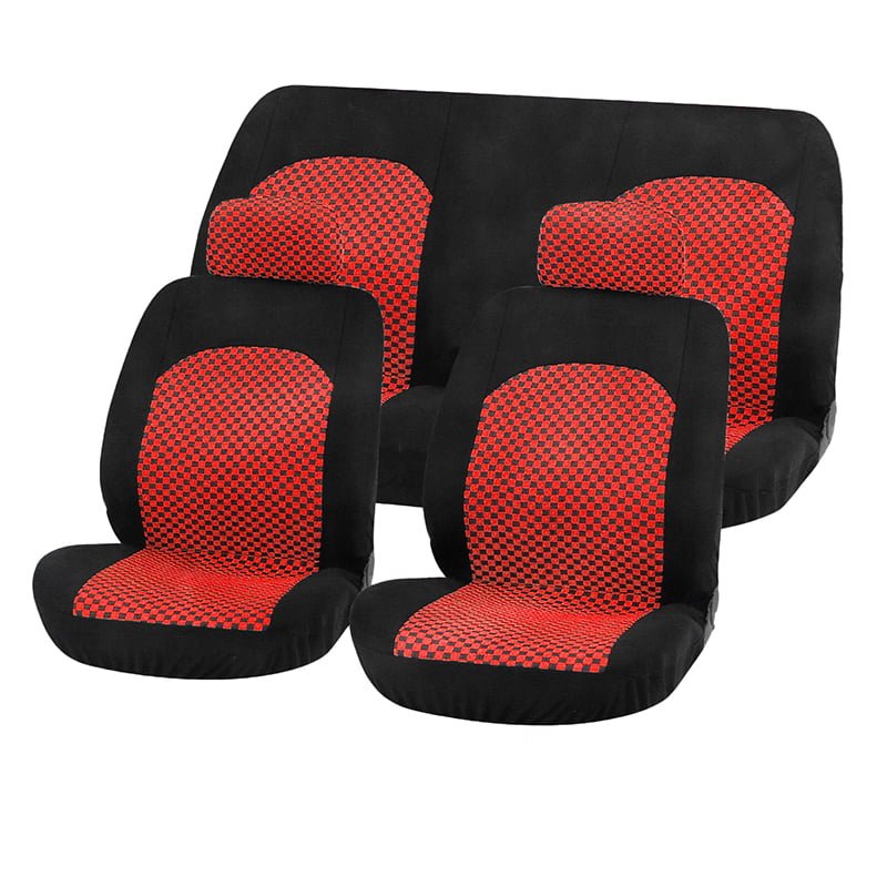 Καλύμματα ΣΕΤ Universal με Αποσπώμενο Κεφαλάρι (Ύφασμα) SPEED 6 τμχ - ΜΑΥΡΟ/ΚΟΚΚΙΝΟ