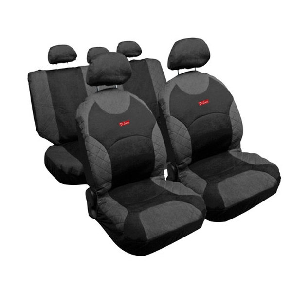Lampa - ΚΑΛΥΜΜΑΤΑ ΚΑΘΙΣΜΑΤΩΝ "DRIVE-JEANS" ΣΕΤ - ΓΚΡΙ - 9 τεμ. (L5480.7)