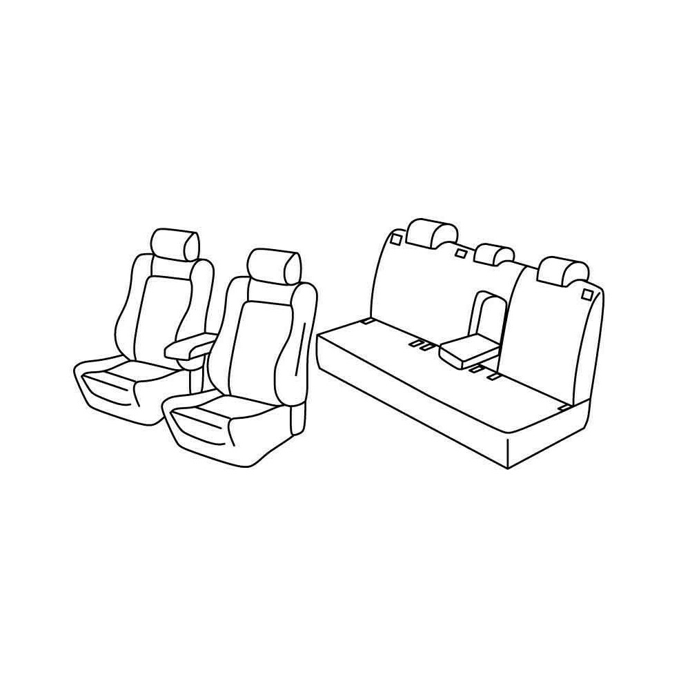 Lampa - Καλύμματα Καθισμάτων Superior για Volkswagen Golf Mk6 11/2008-10/2012 3/5πορτο Hatchback - 1 σετ (L.QF37057F)