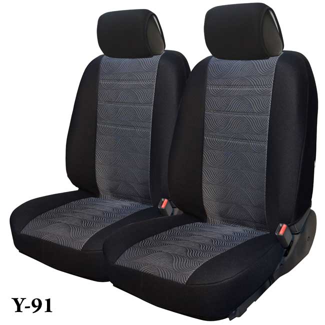 Σετ Ημικαλύμματα FORCE Jacquard Y-91 (Μαύρο - Γκρι)