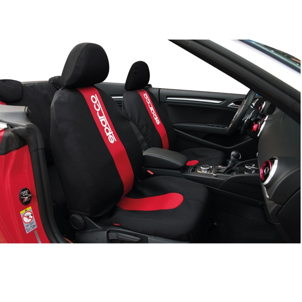 Σετ Καλύμματα SPARCO SPC1012 (Μαύρο - Κόκκινο)