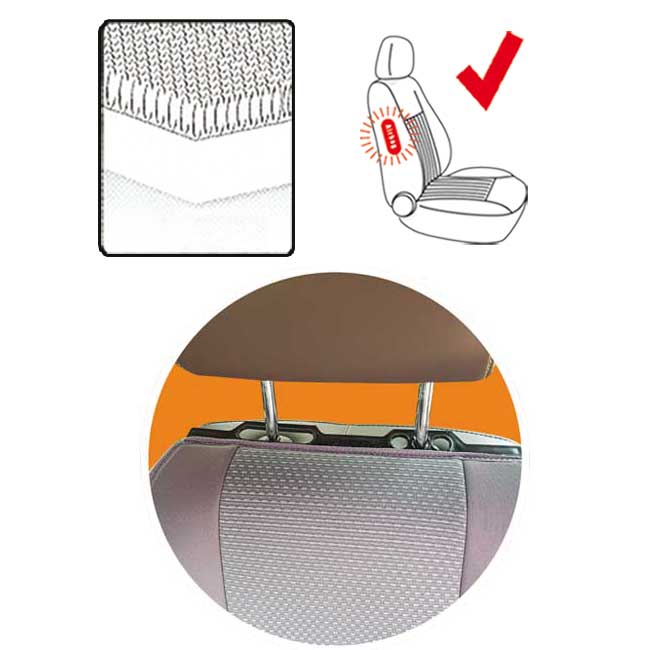 Σετ Πλατοκαθίσματα FORCE Πετσέτα (Γκρι - Μαύρο / 2 τεμάχια)