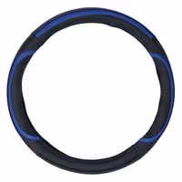 Κάλυμμα Τιμονιού Miggie 38cm (Μαύρο - Μπλε)