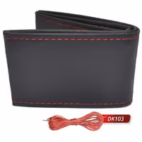 Κάλυμμα Τιμονιού otoM Ραφτό (Μαύρο - Κόκκινο)