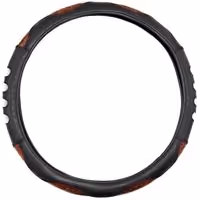 ΚΑΛΥΜΜΑ ΤΙΜΟΝΙΟΥ ΣΙΤΑ – 38 CM ΔΕΡΜΑΤΙΝΗ - ΜΑΥΡΟ/ΚΑΦΕ ΣΚΟΥΡΟ