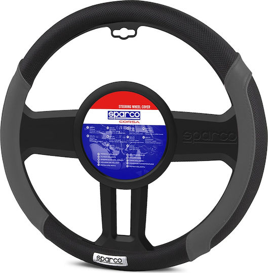 Κάλυμμα Τιμονιού SPARCO Corsa (Μαύρο - Γκρι)