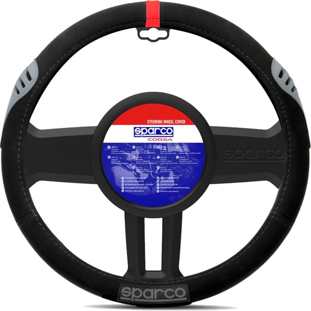 Κάλυμμα Τιμονιού SPARCO Sport Line (Κόκκινο)