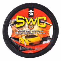 Κάλυμμα Τιμονιού SWC Δερματίνη 50cm (Μαύρο)