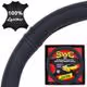 Κάλυμμα Τιμονιού SWC Γνήσιο Δέρμα Εξώγαζο 38cm (Μαύρο)