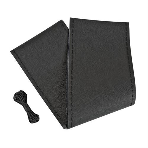 Κάλυμμα Τιμονιού LAMPA Standard Leather Ραφτό 37cm - 39cm (Μαύρο)