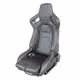 Ανακλινόμενο Κάθισμα Simoni Racing Emerson (Μαύρο - Carbon Δέρμα Με Κόκκινη Ραφή)