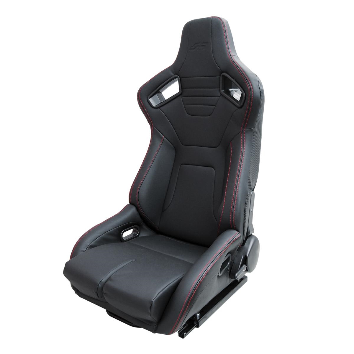 Ανακλινόμενο Κάθισμα Simoni Racing Emerson (Μαύρο - Carbon Με Κόκκινη Ραφή / Αριστερό)