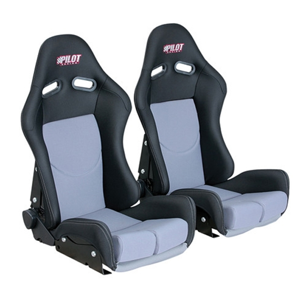 Καθίσματα PILOT RACE-PRO (Μαύρο - Γκρι)
