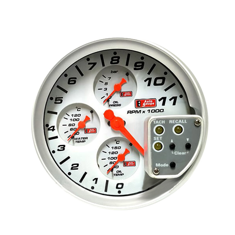 Όργανο Auto Gauge 5" Στροφόμετρο + 3 Όργανα (Oil Press - Water Temp - Oil Temp)