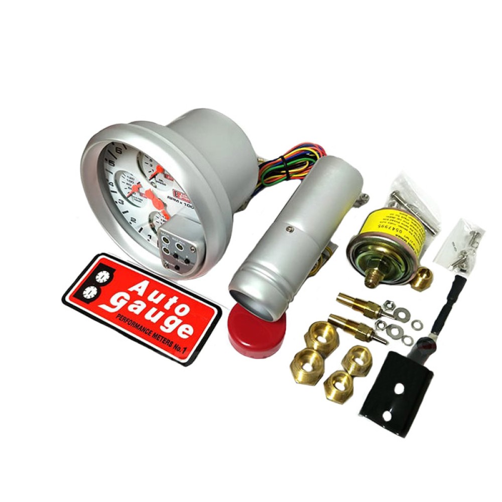 Όργανο Auto Gauge 5" Στροφόμετρο + 3 Όργανα (Oil Press - Water Temp - Oil Temp)