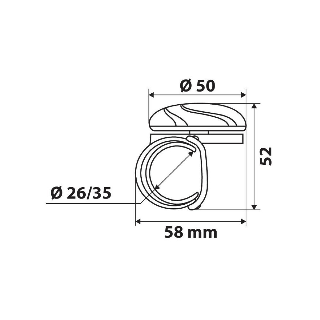 Τεμπέλης Τιμονιού LAMPA POWER-KNOB (Μαύρο)