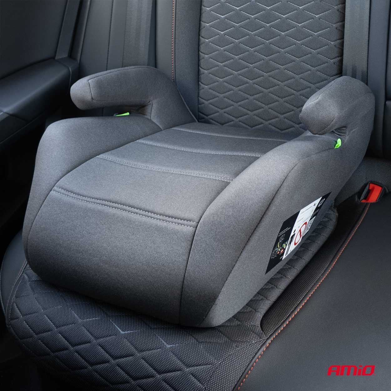 Amio - Παιδικό Κάθισμα Αυτοκινήτου Booster τύπου Safe I-SIZE κατάλληλο για ύψος 125-150cm ECE R129 γκρι για Επιβατικά Αυτοκίνητα - 1 τεμ. (04661/AM)