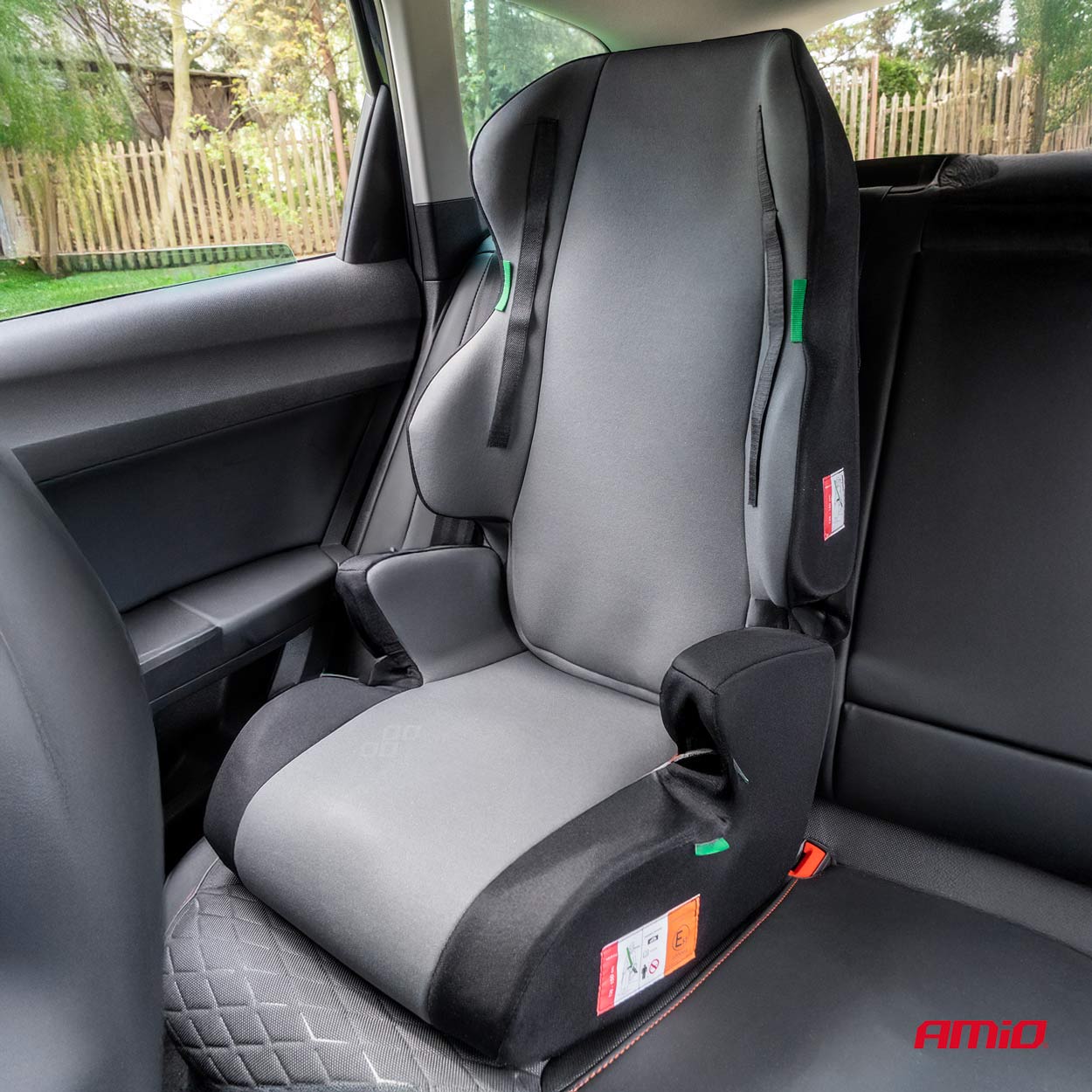 Amio - ΠΑΙΔΙΚΟ ΚΑΘΙΣΜΑ ΑΥΤΟΚΙΝΗΤΟΥ ΜΕ ΠΛΑΤΗ ΚΑΤΑΛΛΗΛΟ ΓΙΑ ΥΨΟΣ 126>150cm UN129/03 ΣΕ ΓΚΡΙ/ΜΑΥΡΟ ΧΡΩΜΑ - 1 Τεμ. (04481/AM)