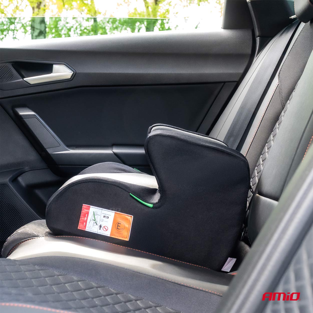 Amio - ΠΑΙΔΙΚΟ ΚΑΘΙΣΜΑ ΑΥΤΟΚΙΝΗΤΟΥ ΜΕ ΠΛΑΤΗ ΚΑΤΑΛΛΗΛΟ ΓΙΑ ΥΨΟΣ 126>150cm UN129/03 ΣΕ ΓΚΡΙ/ΜΑΥΡΟ ΧΡΩΜΑ - 1 Τεμ. (04481/AM)